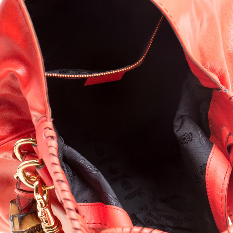 Gucci Coral Red Leather Large New Jackie Hobo 2