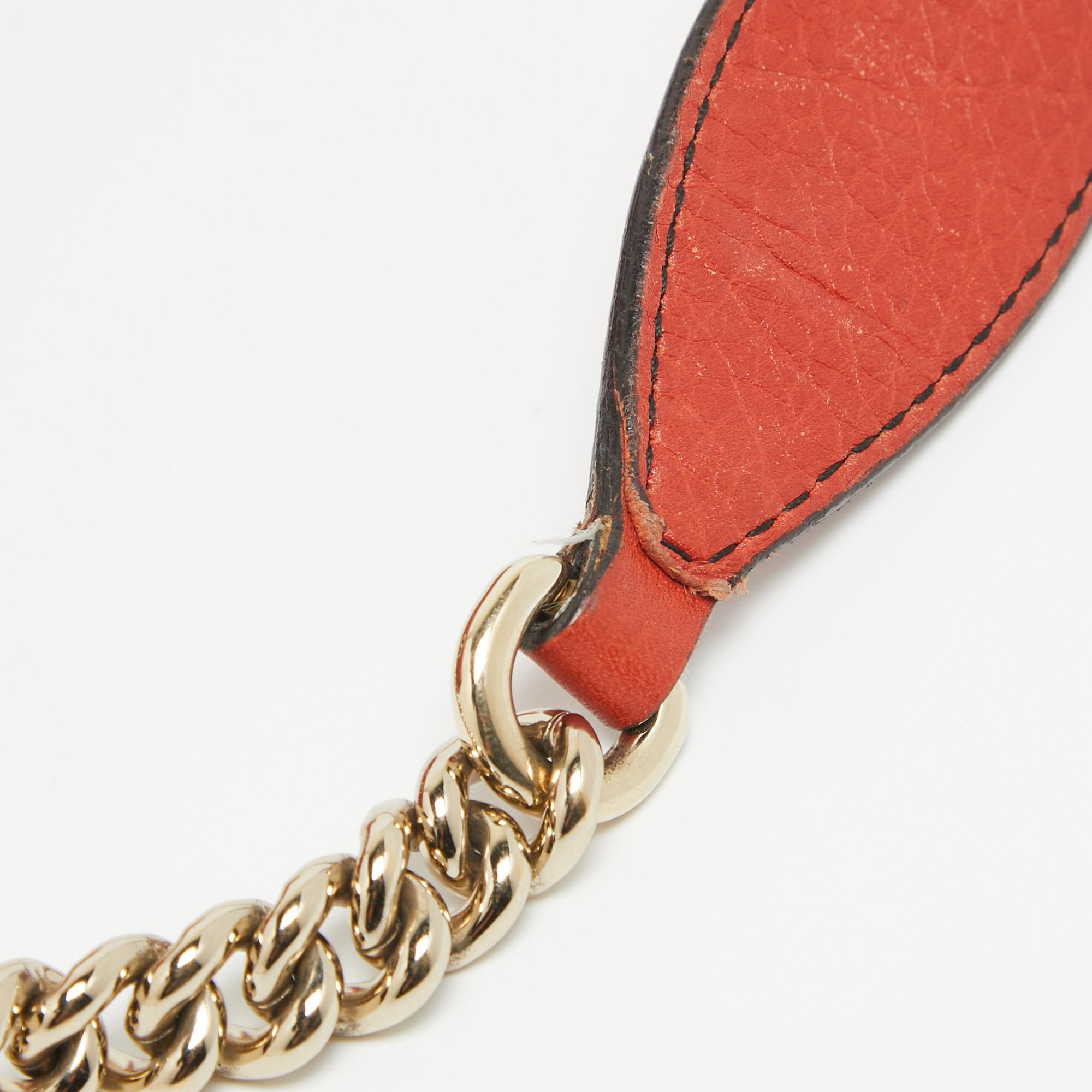 Gucci Coral Red Leather Medium Emily Shoulder Bag 2
