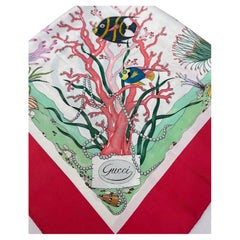 Gucci “Coralli” Silk Scarf by Vittorio Accornero, 1968