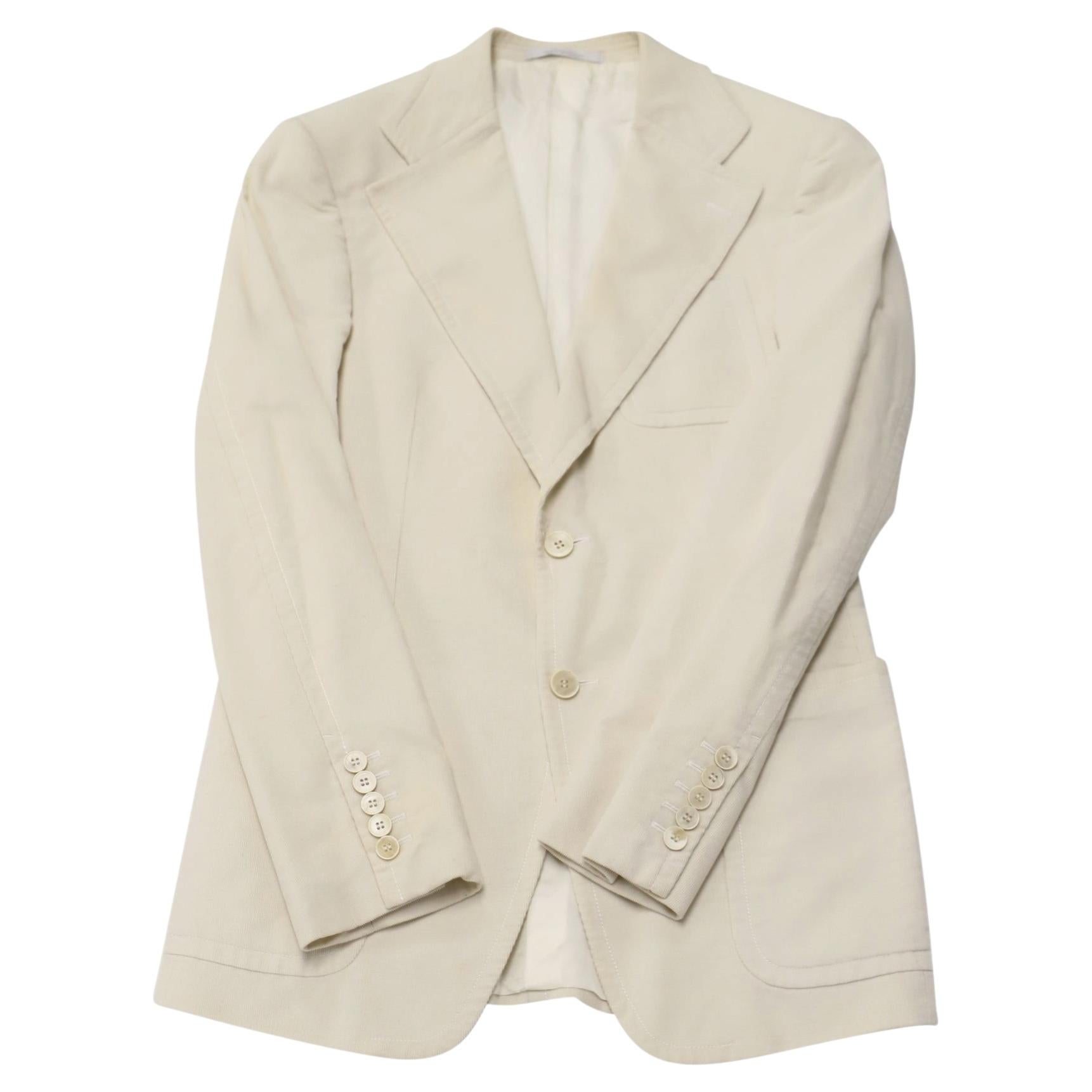 Gucci Corduroy Blazer in Ivory Cotton For Sale