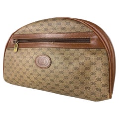 Vintage Gucci Cosmetic Case Micro Gg Mini Logo Or Pouch Monogram 17ga530 Brown Coated