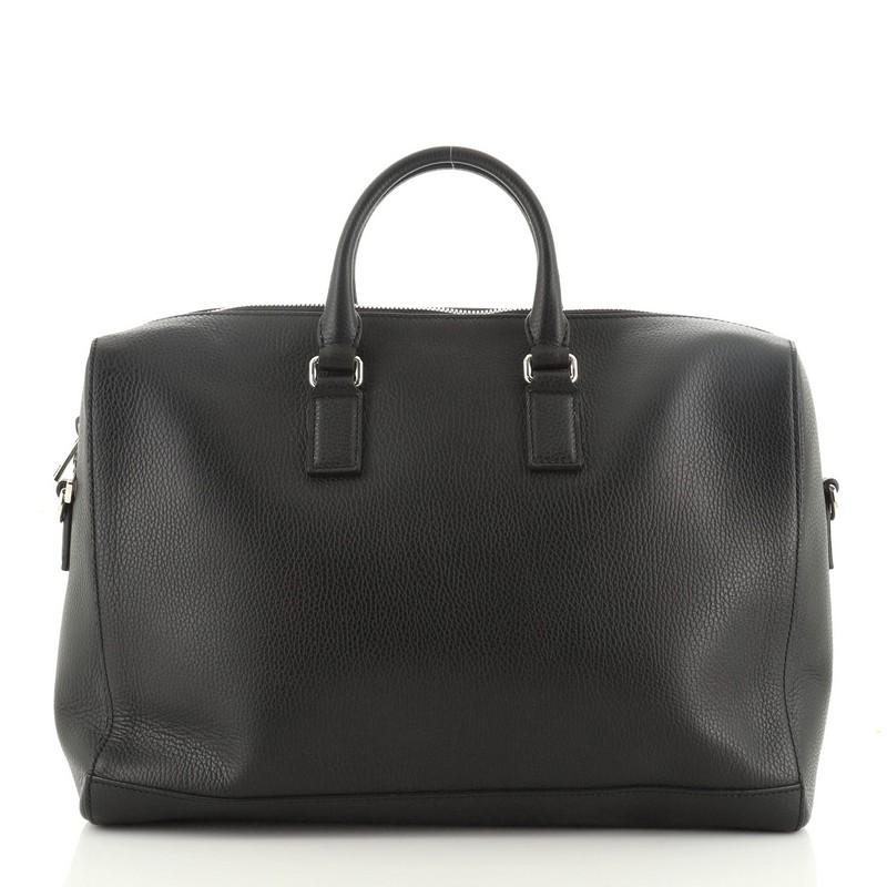 Black Gucci Cosmopolis Pocket Duffle Bag Leather