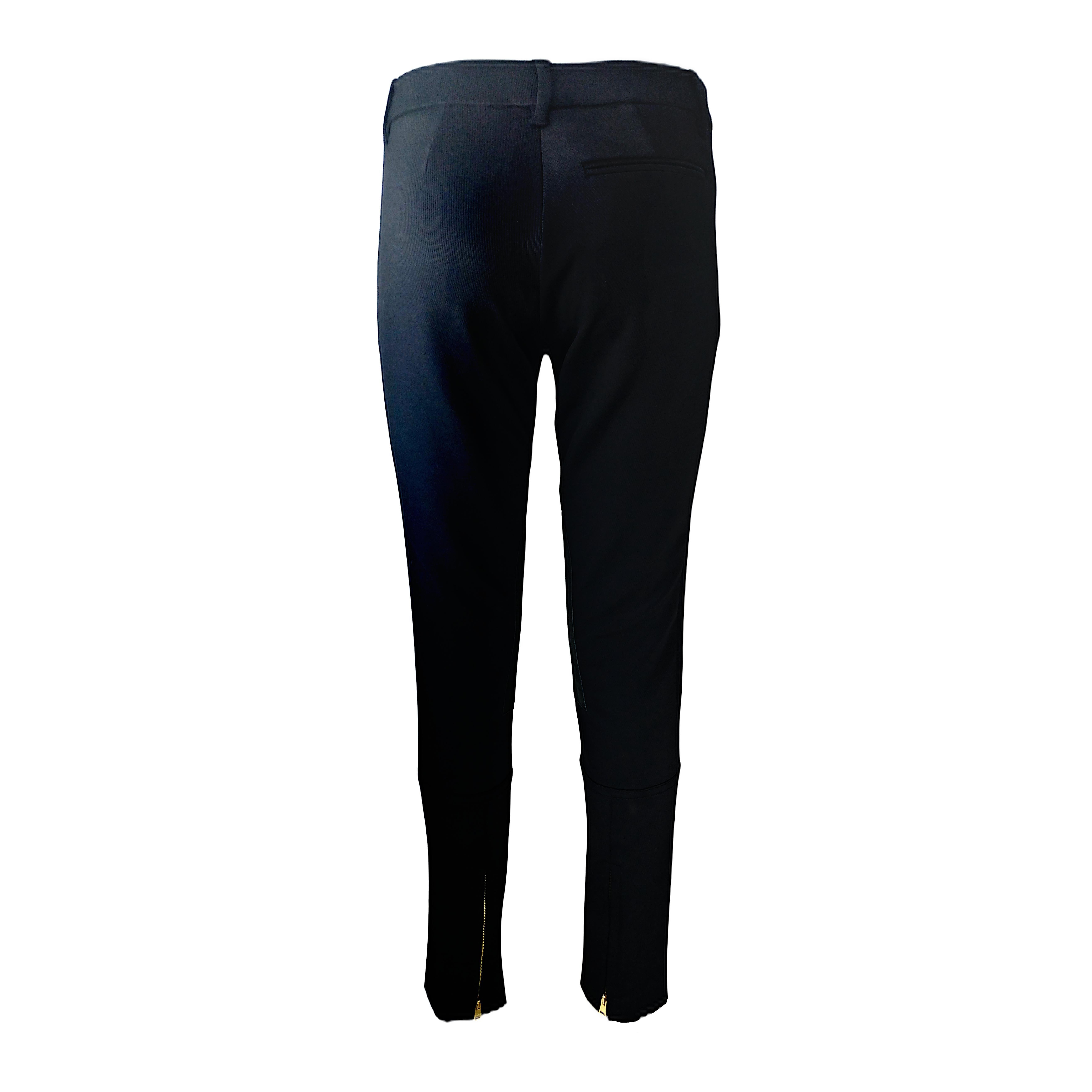 GUCCI - Cotton and Wool Black Riding Pants Equestrian Style  Size 4US 36EU In Good Condition In Cuggiono, MI