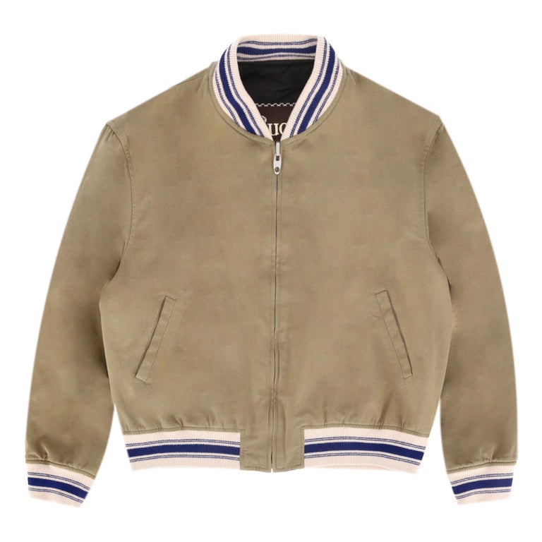 Gucci Cotton Bomber Jacker With Embordered Rear 'Gucci Orgasmique