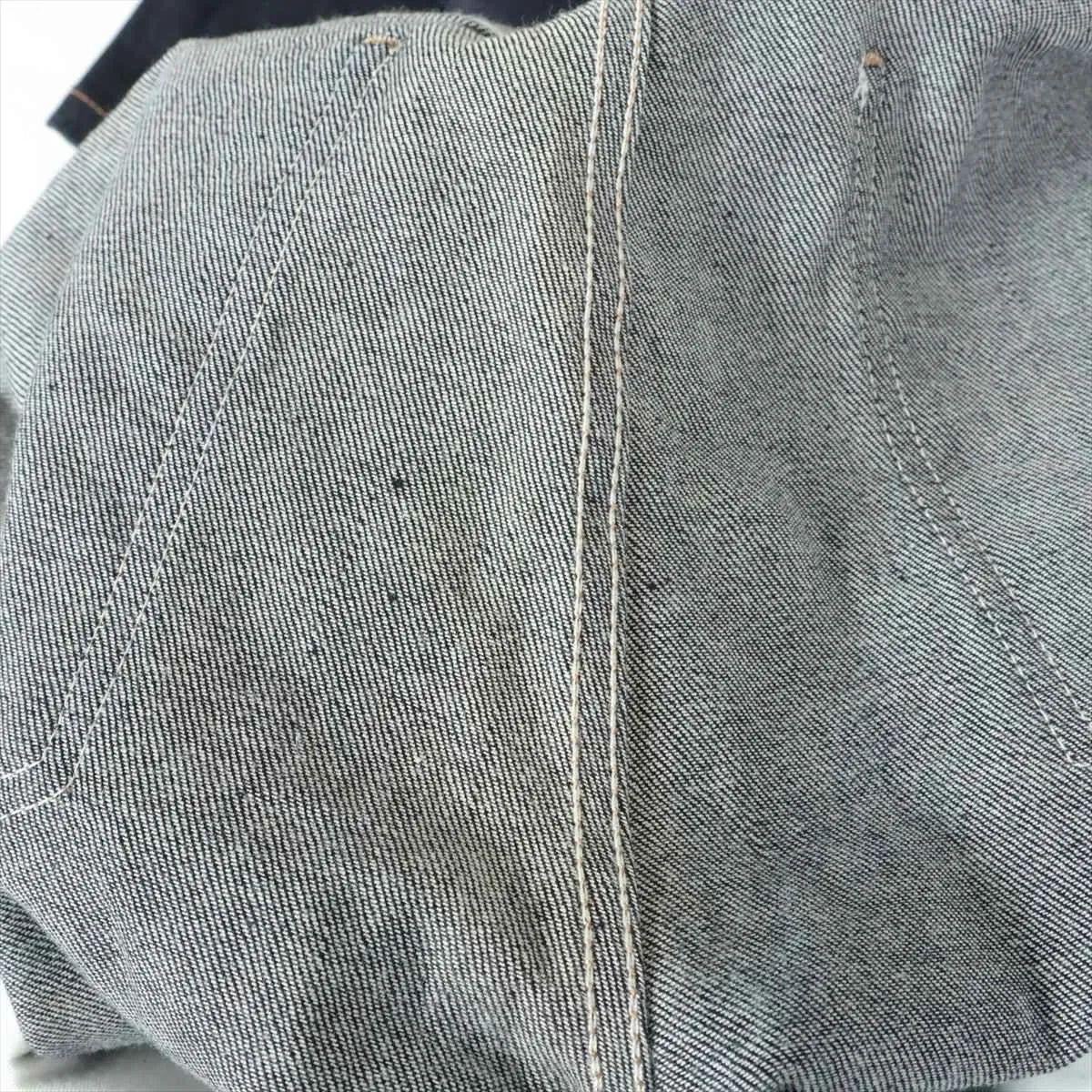 Gucci Pantaloni in cotone e denim blu navy in vendita 10