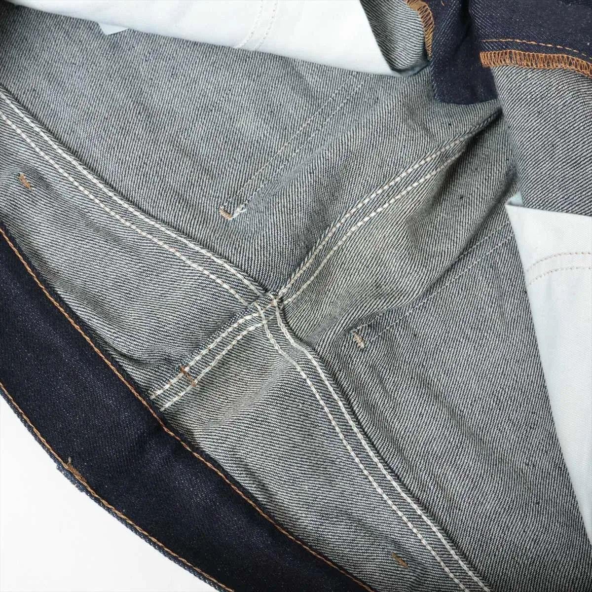 Uomo Gucci Pantaloni in cotone e denim blu navy in vendita