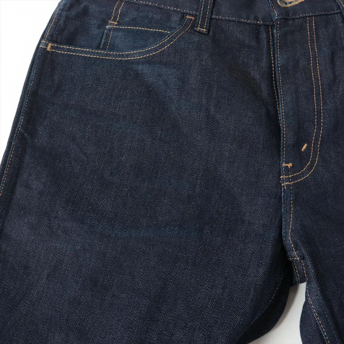Gucci Pantaloni in cotone e denim blu navy in vendita 4