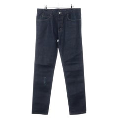Gucci Pantaloni in cotone e denim blu navy
