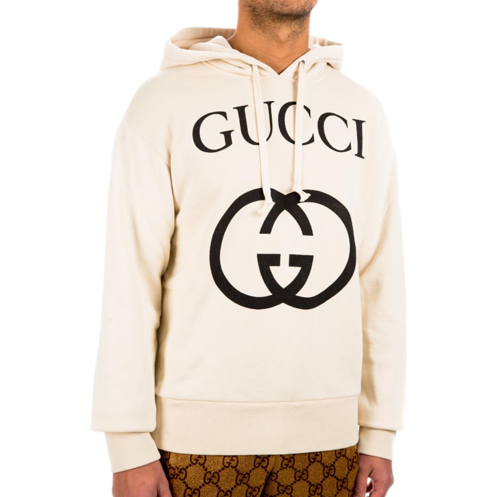 Women's or Men's Gucci Cotton  Logo Hoodie For Sale