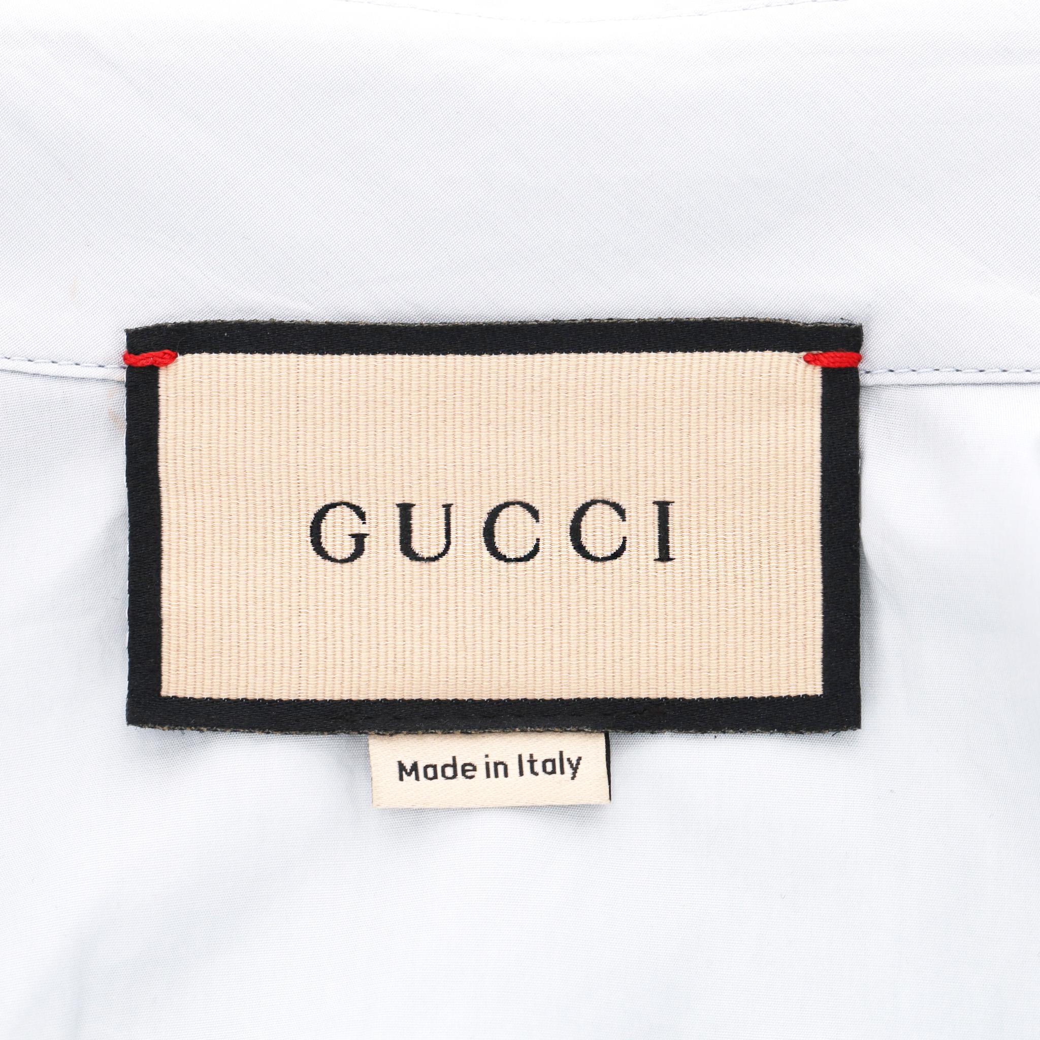 Gucci - Chemise en coton avec boutons en émail portant le logo 'GG en vente 1