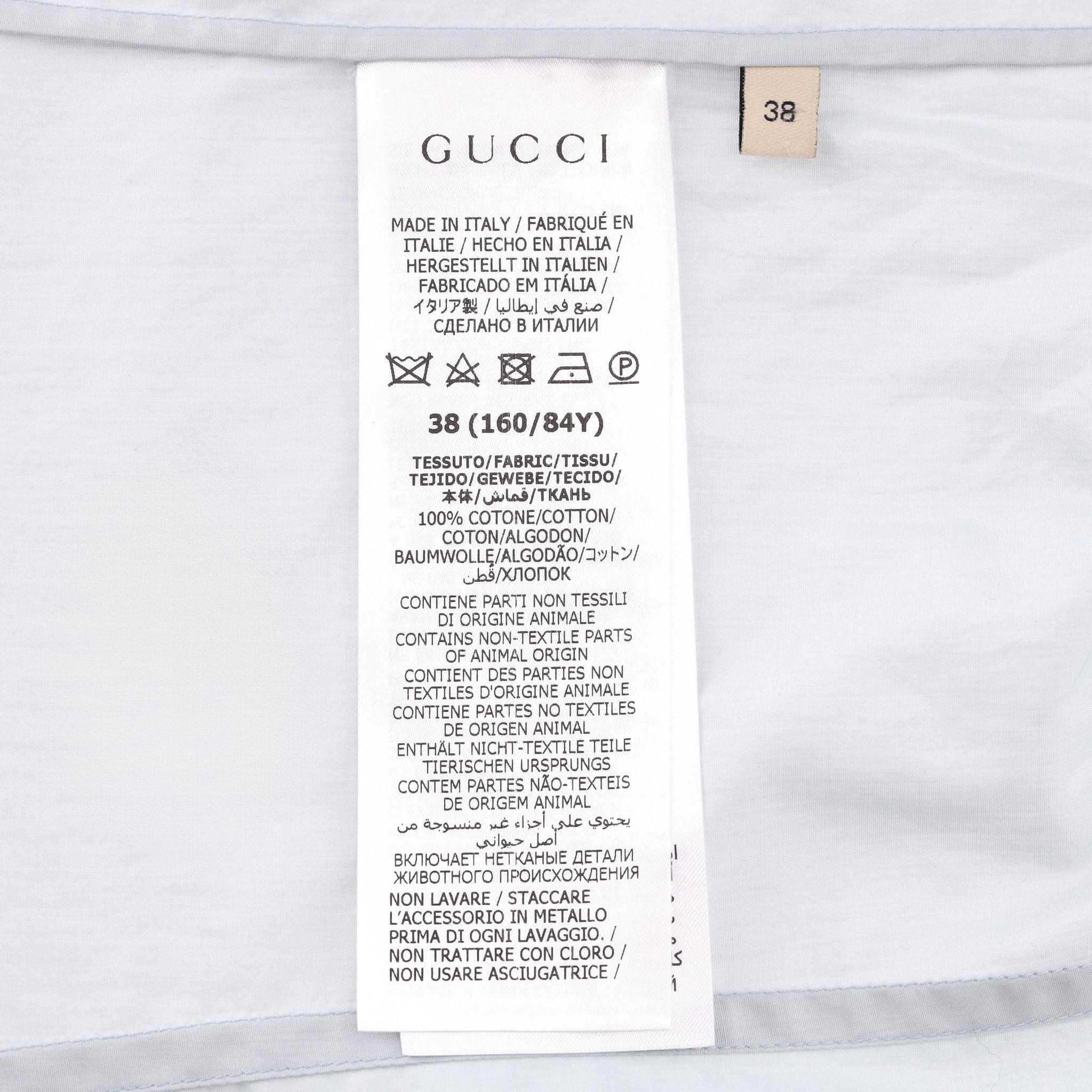Gucci - Chemise en coton avec boutons en émail portant le logo 'GG en vente 2