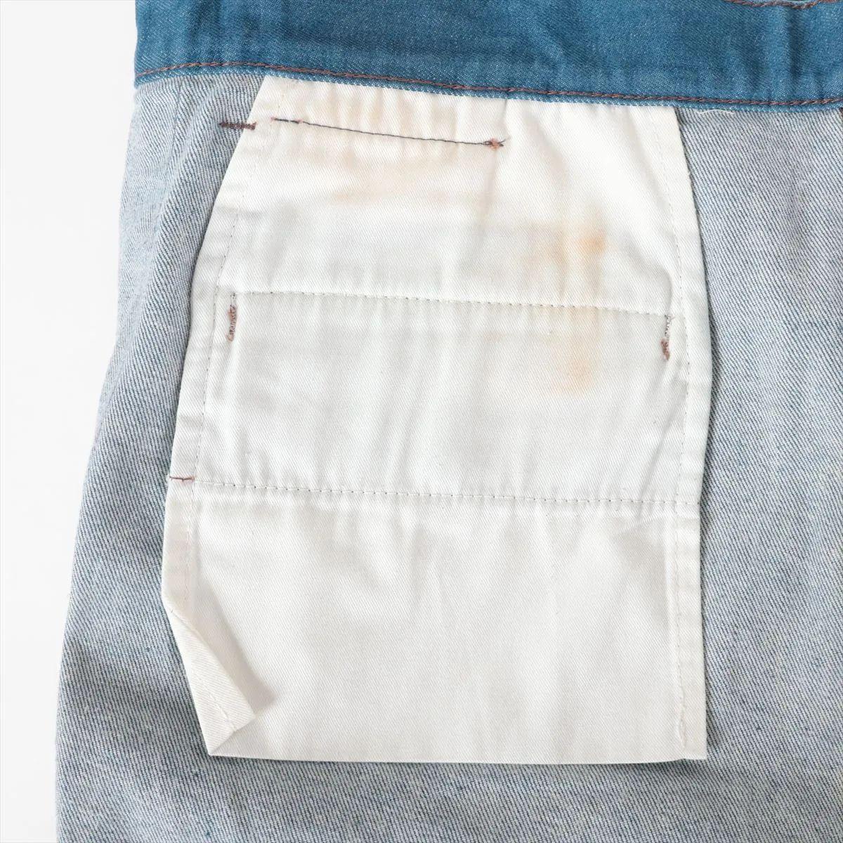 Pantaloni corti in cotone Gucci Blu Denim in vendita 6