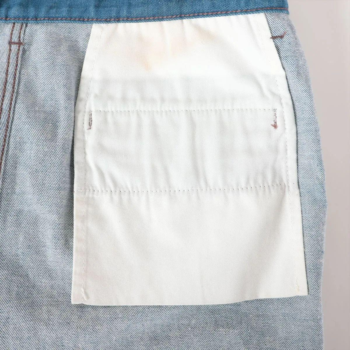 Pantaloni corti in cotone Gucci Blu Denim in vendita 7