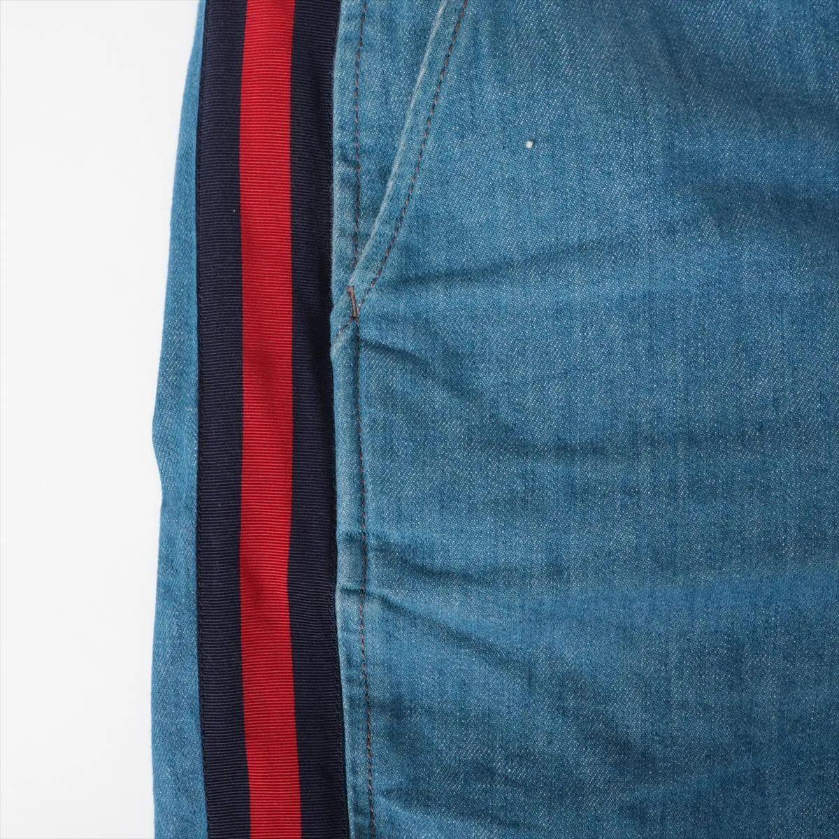 Pantaloni corti in cotone Gucci Blu Denim in vendita 9