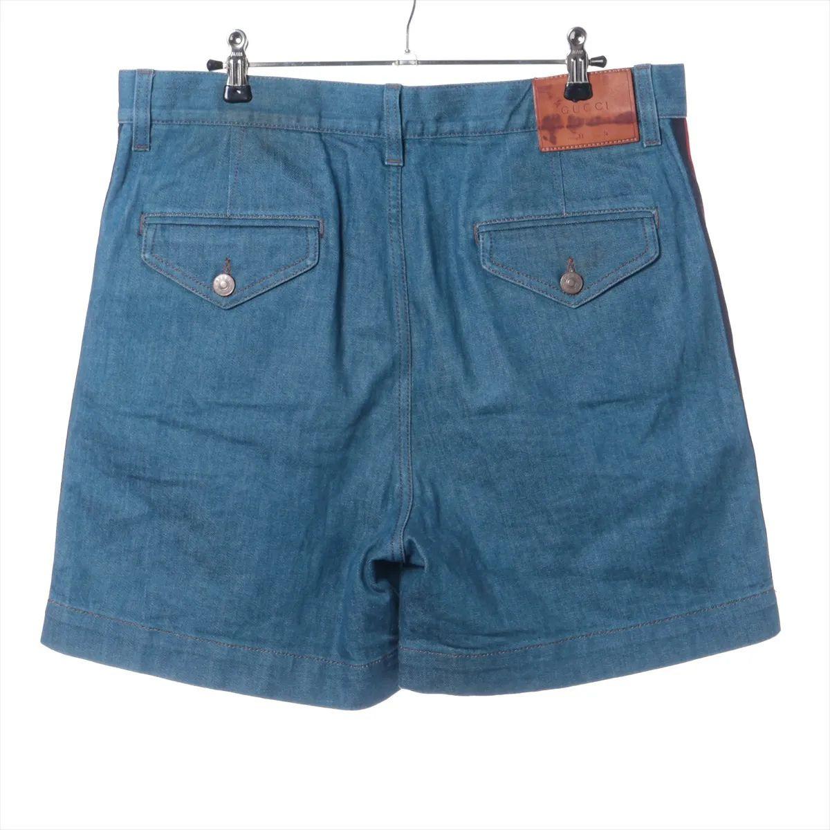 Pantaloni corti in cotone Gucci Blu Denim In condizioni buone in vendita a Humacao, PR