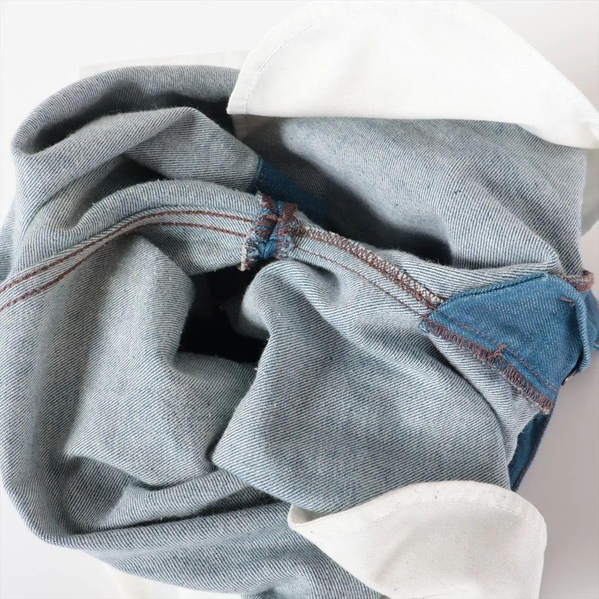 Pantaloni corti in cotone Gucci Blu Denim in vendita 1