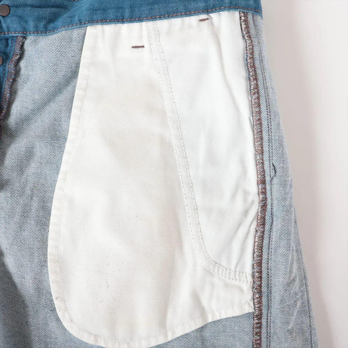 Pantaloni corti in cotone Gucci Blu Denim in vendita 4
