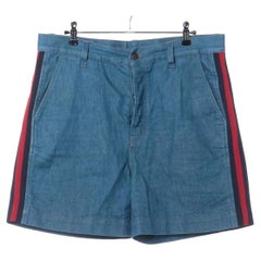 Pantaloni corti in cotone Gucci Blu Denim
