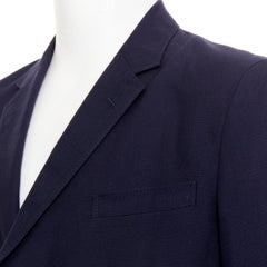 GUCCI cotton slim lapels flap pockets single vent halflined single breast blazer