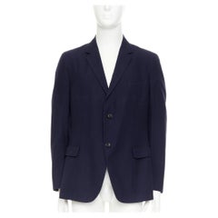GUCCI cotton slim lapels flap pockets single vent halflined single breast blazer