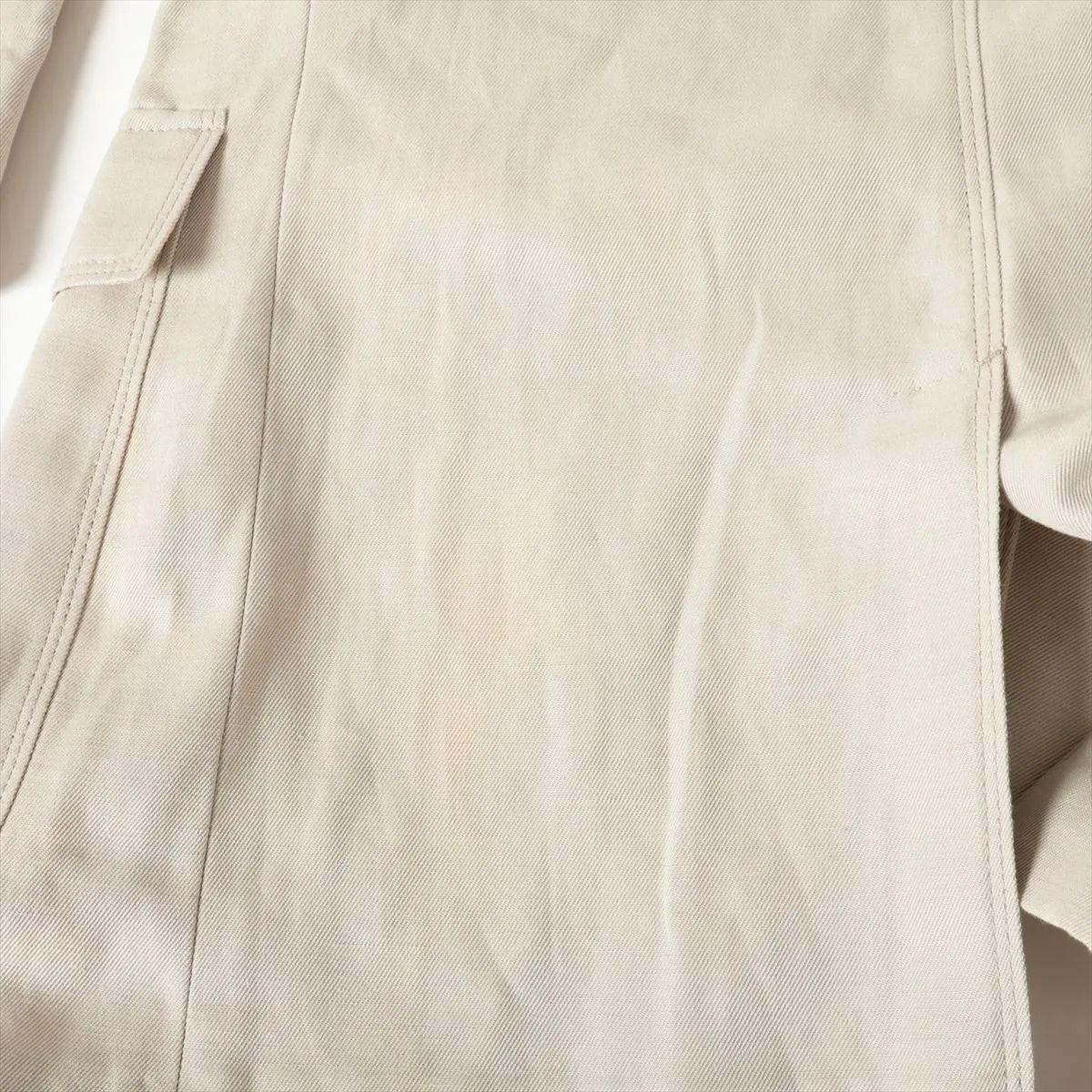 Gucci Cotton Tailored Suit Jacket Beige For Sale 8