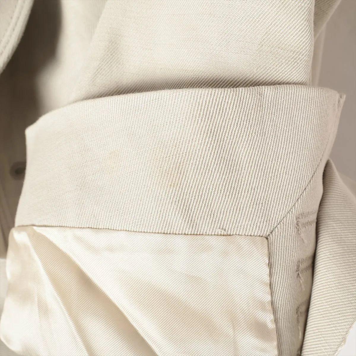Gucci Cotton Tailored Suit Jacket Beige For Sale 10