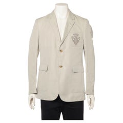 Gucci Cotton Tailored Suit Jacket Beige