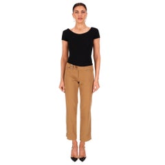 Gucci Cotton Trousers With A Bamboo Buckle
