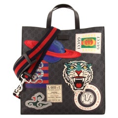 Gucci Courrier Convertible Soft Open Tote GG Coated Canvas with Applique
