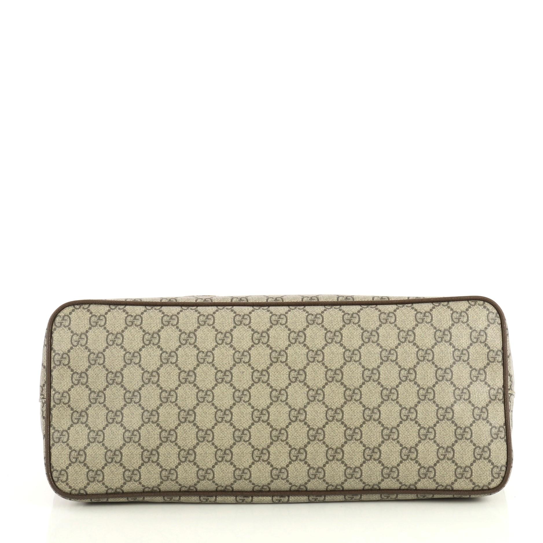 Gucci Courrier Convertible Soft Open Tote GG Coated Canvas with Applique Large In Good Condition In NY, NY