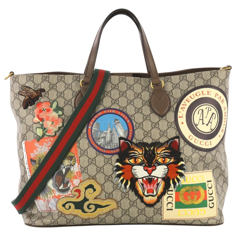 Gucci Courrier Convertible Soft Open Tote GG Coated Canvas with ...