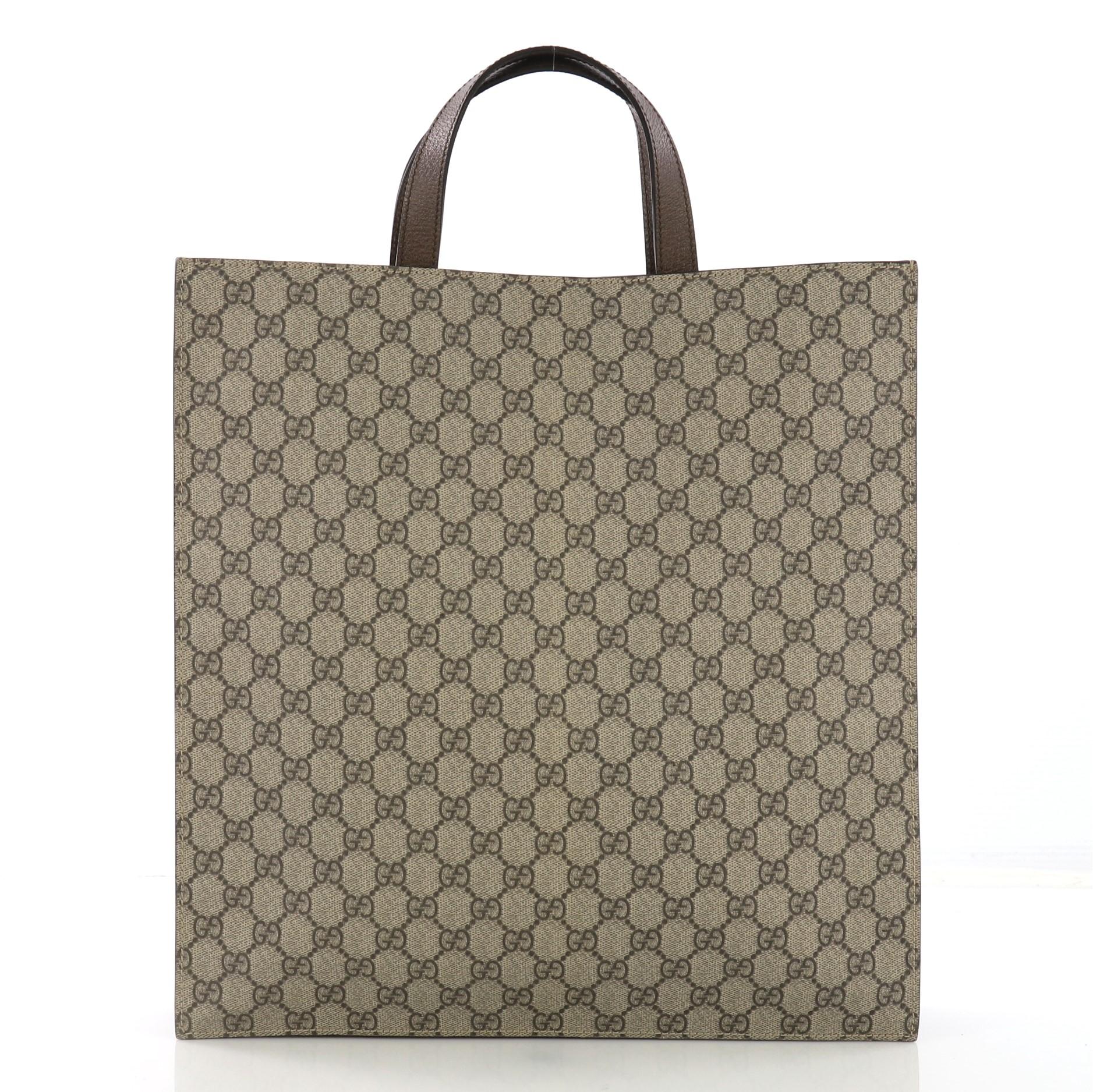 Gucci Courrier Convertible Soft Open Tote GG Coated Canvas with Applique N and S at 1stDibs gucci courrier tote