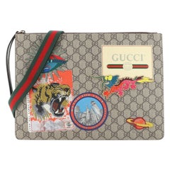 Gucci Courrier Messenger Bag GG Coated Canvas with Applique