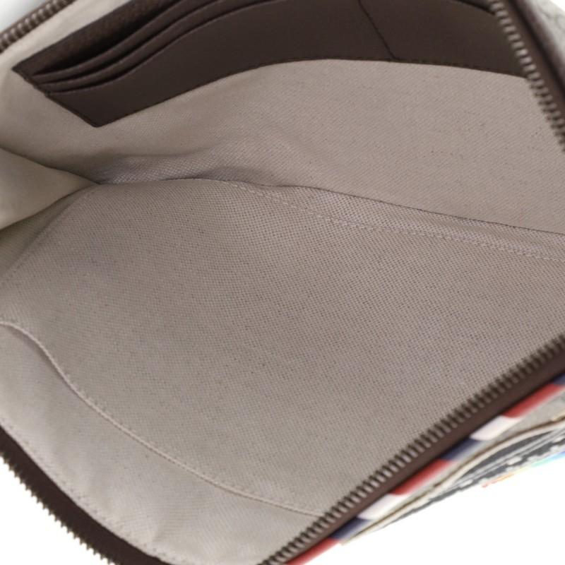 Gucci Courrier Pouch GG Coated Canvas With Applique 1