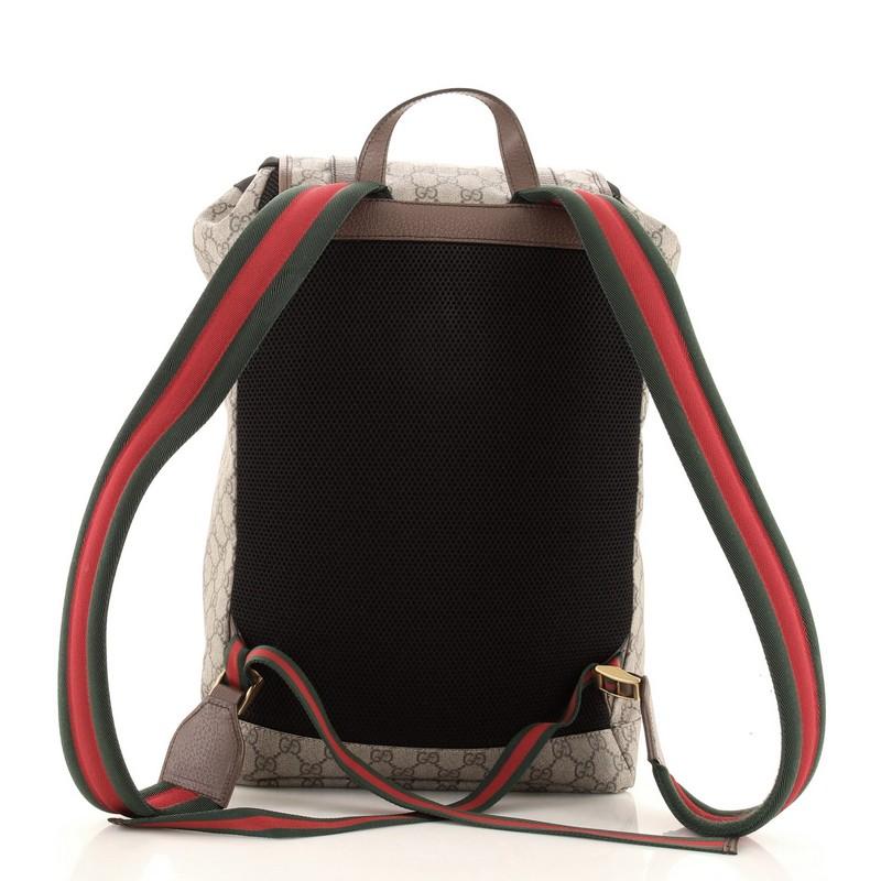Gucci Courrier Soft Backpack GG beschichtetem Canvas groß (Braun)