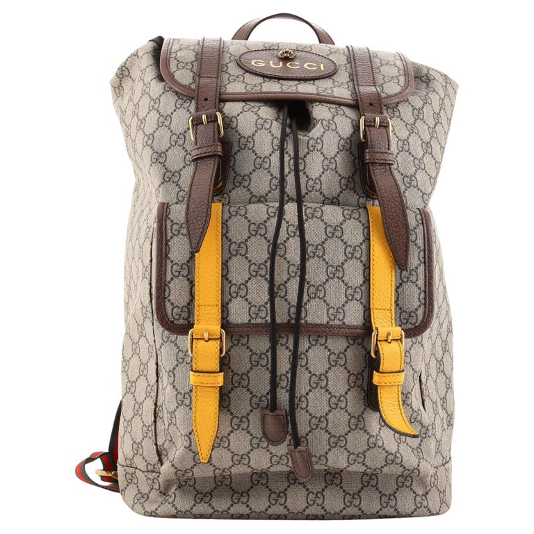 Black GG coated-canvas backpack, Gucci