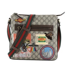 Gucci Courrier Zip Messenger GG Coated Canvas with Applique Medium