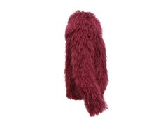 Gucci Cranberry/Purple Mongolian Lamb Jacket