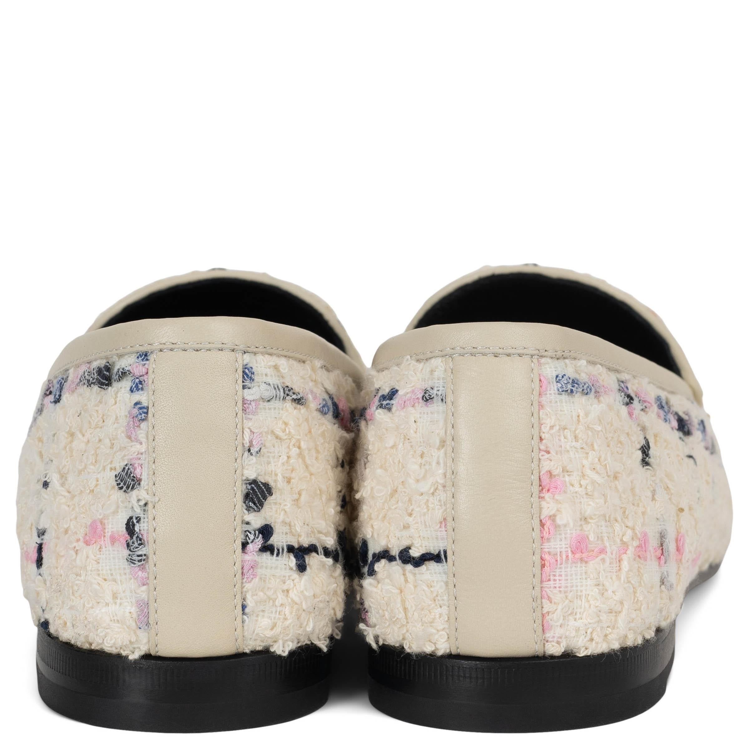 Gucci crème 2019 JORDAAN ROMANTIQUE TWEED Mocassins Chaussures 38,5 Neuf - En vente à Zürich, CH