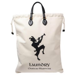 Gucci Cream Canvas Chateau Marmont Drawstring Laundry Tote
