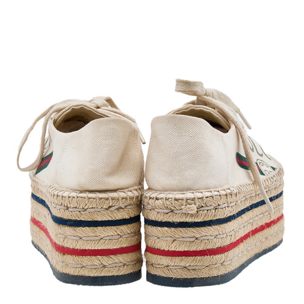 gucci logo platform espadrilles