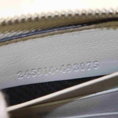 Gucci Cream Clutch Long Zip Around Guccissima Monogram Leather 860029 Wallet
