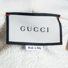 Gucci Cream Cotton Blind for Love Dogs Embroidered Hooded Sweatshirt M