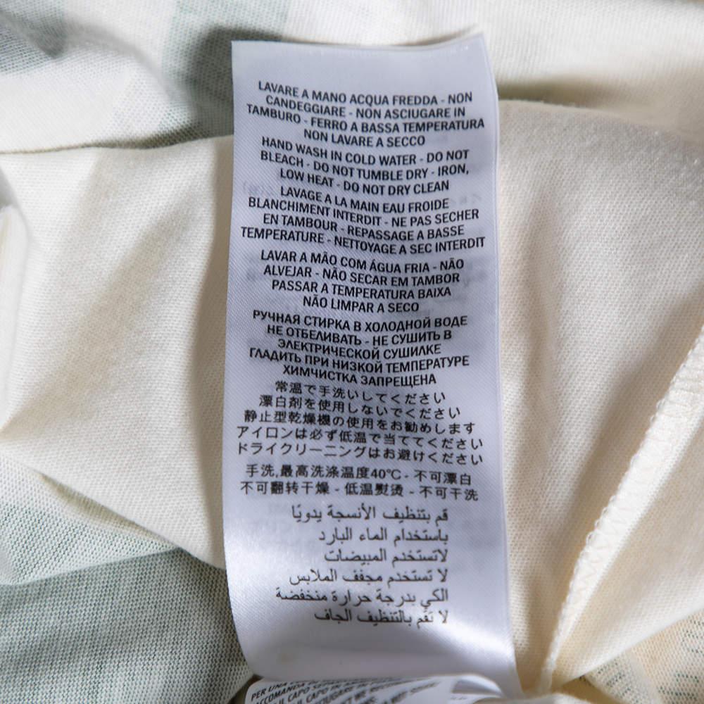 Gucci Creme Baumwolle Manifest Maske gedruckt Rundhalsausschnitt T-Shirt XS 1