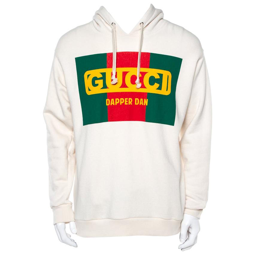 Gucci Dapper Dan Logo Cotton-Jersey Hoodie at 1stDibs