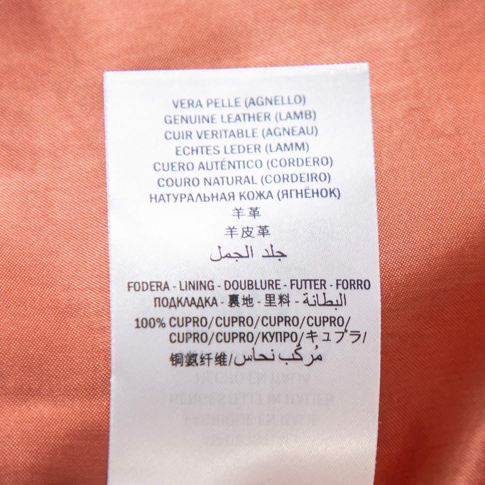Bomber Gucci en cuir imprimé à fleurs crème avec bordure contrastée, taille L en vente 1