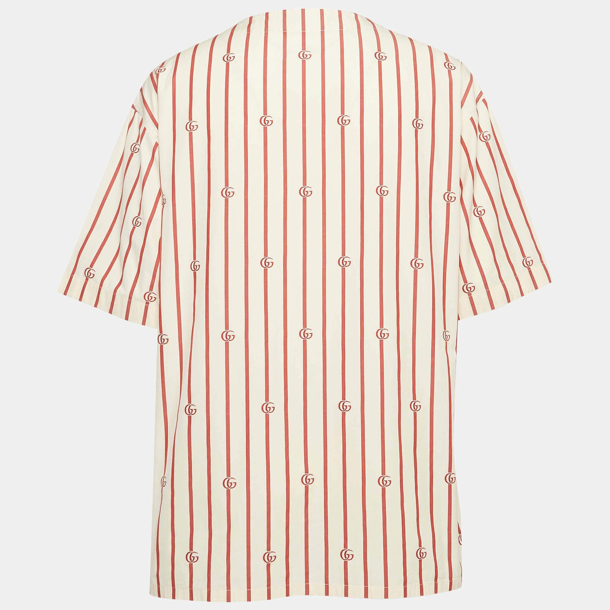 As shirts are an indispensable part of a wardrobe Gucci brings you a creation that is both versatile and stylish. It has been tailored from high quality fabric for a classy look and fit.
