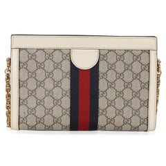 Gucci Creme GG Supreme Web Ophidia GG Kleine Umhängetasche