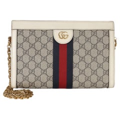 Gucci Creme GG Supreme Web Ophidia GG Kleine Umhängetasche