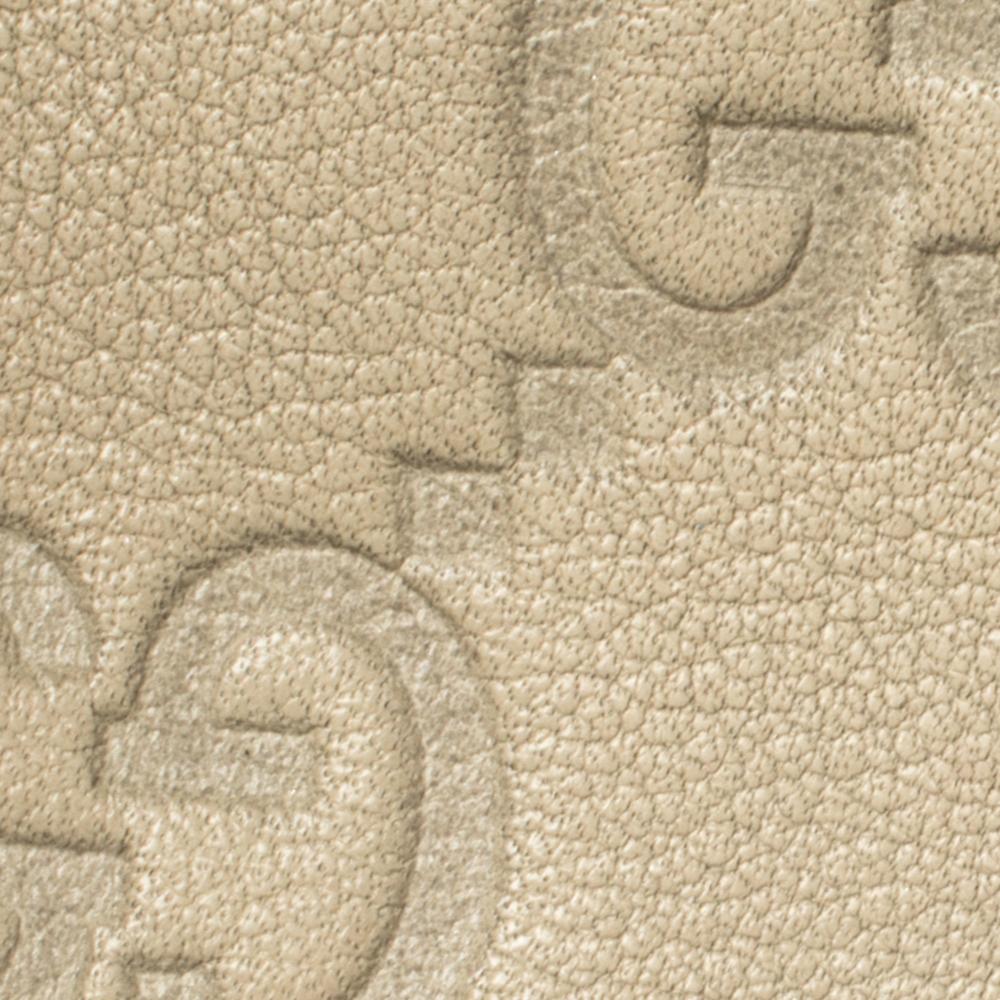Gucci Cream Guccissima Leather Medium Britt Hobo 5